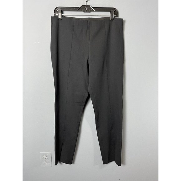 THEORY Womens XL Black Scuba Slit Legging Cropped Pants - Picture 2 of 7